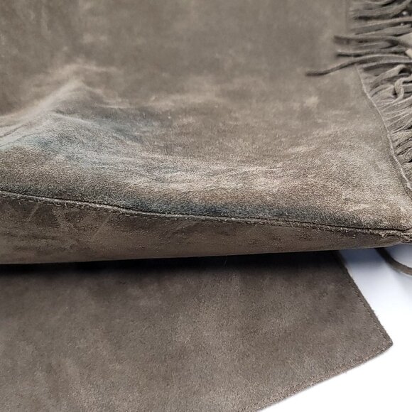 All Saints Club Lea Fringe Tote, Khaki Olive - Picture 14 of 14